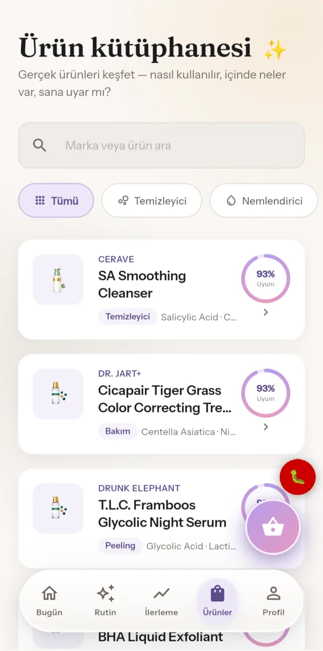 REVNA Product Library screen